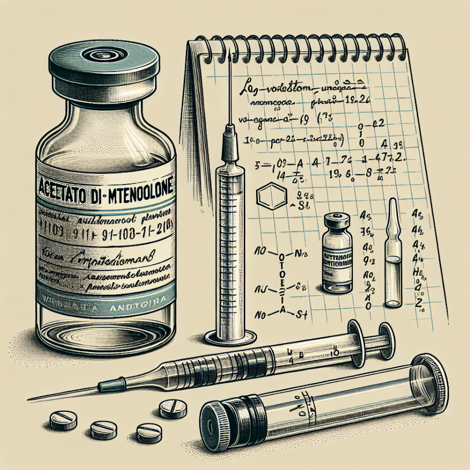 Volume calculation for acetato di metenolone injections